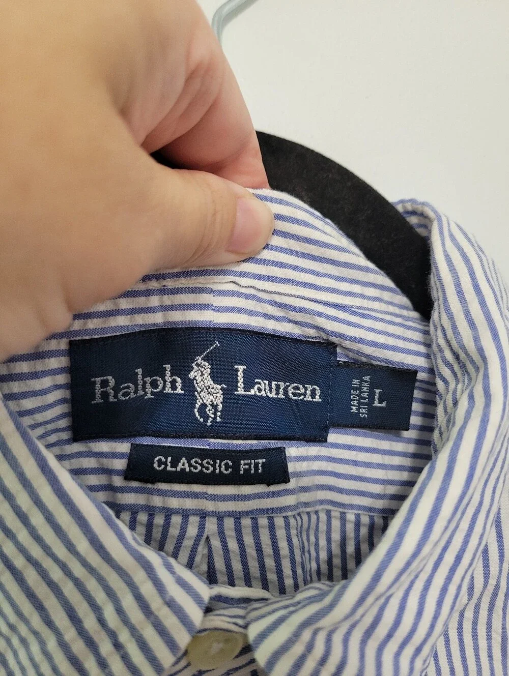 Lot of 3 Men's Polo Ralph Lauren Short Sleeve Shirts Polos Sz L Pink Blue Stripe